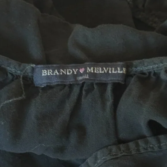 Brandy Melville Black Tiered Mini Dress – Spaghetti Strap, One Size - Picture 5 of 5